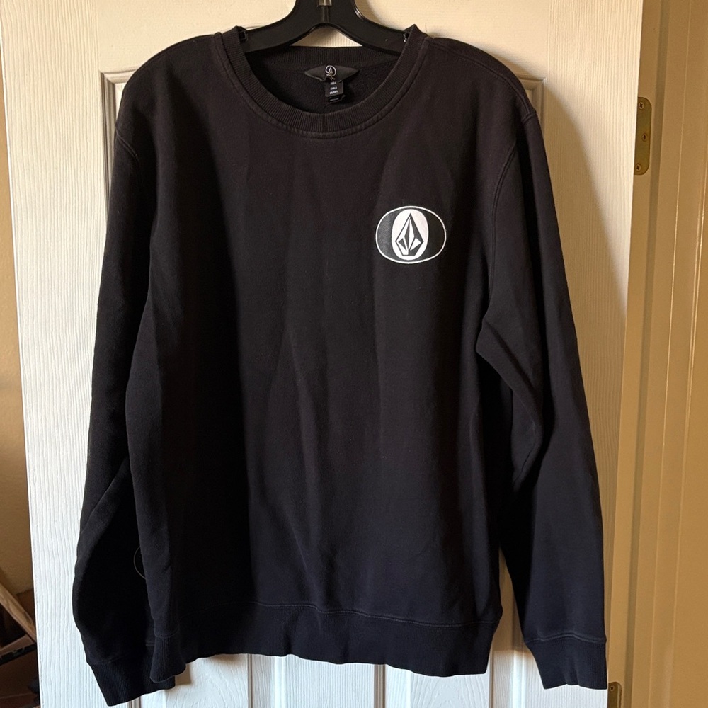 Volcom Men’s Black Sweatshirt with Volcom Symbols size L
